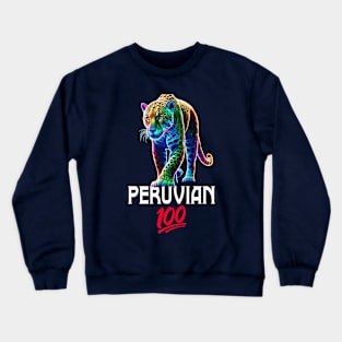 Peruvian Pride Jaguar Mountain 100% Peru Roots Crewneck Sweatshirt